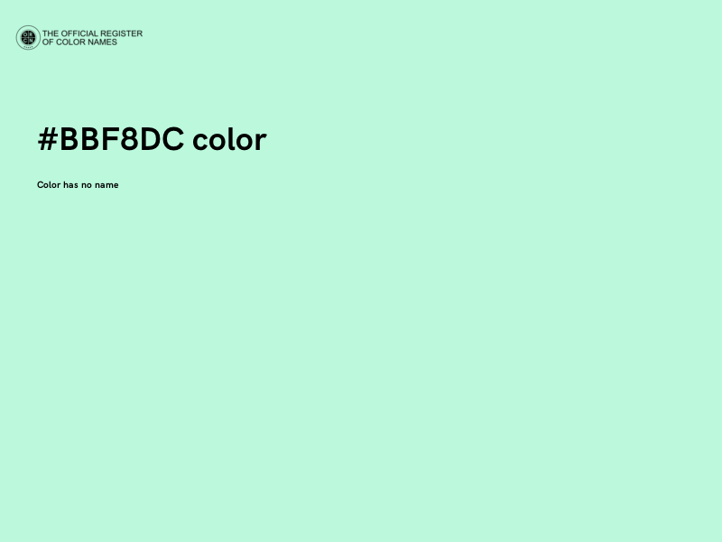 #BBF8DC color image