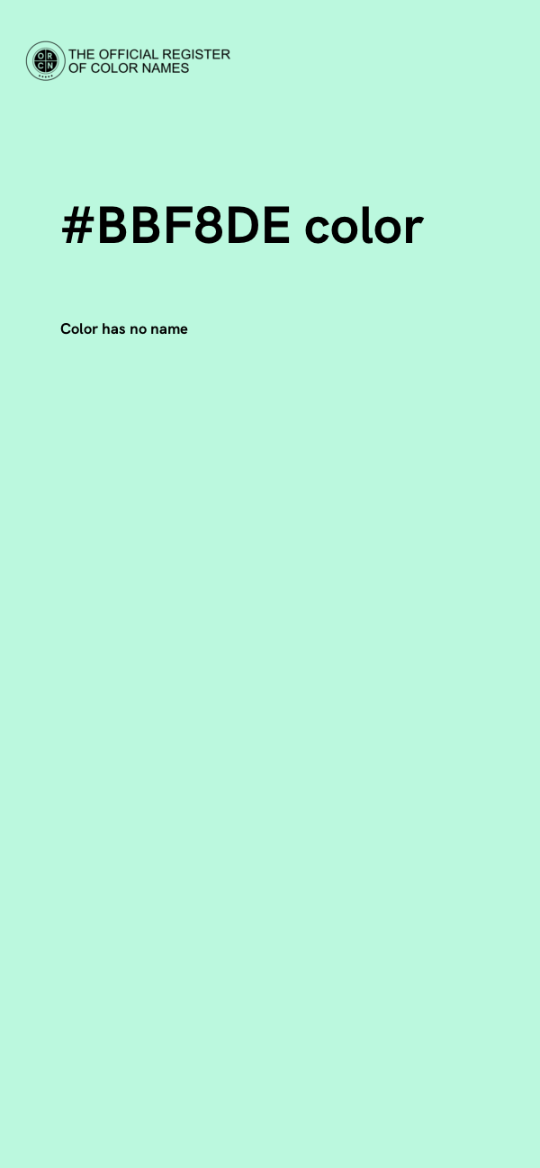 #BBF8DE color image