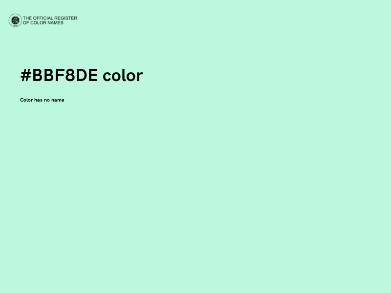#BBF8DE color image