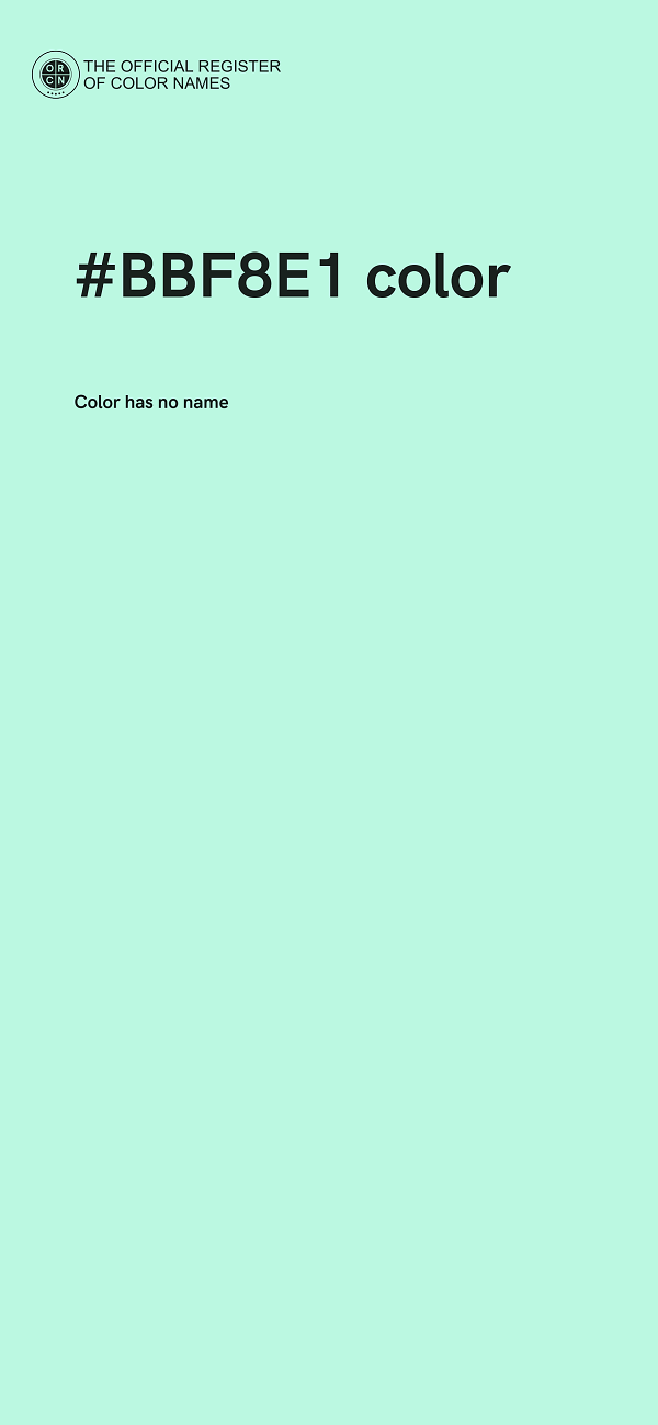 #BBF8E1 color image