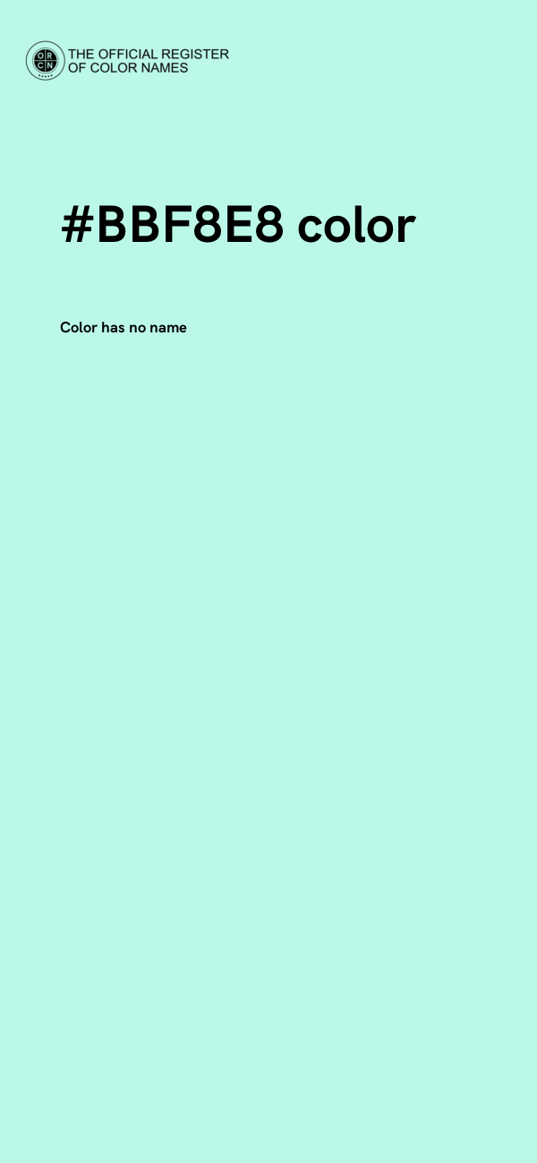 #BBF8E8 color image