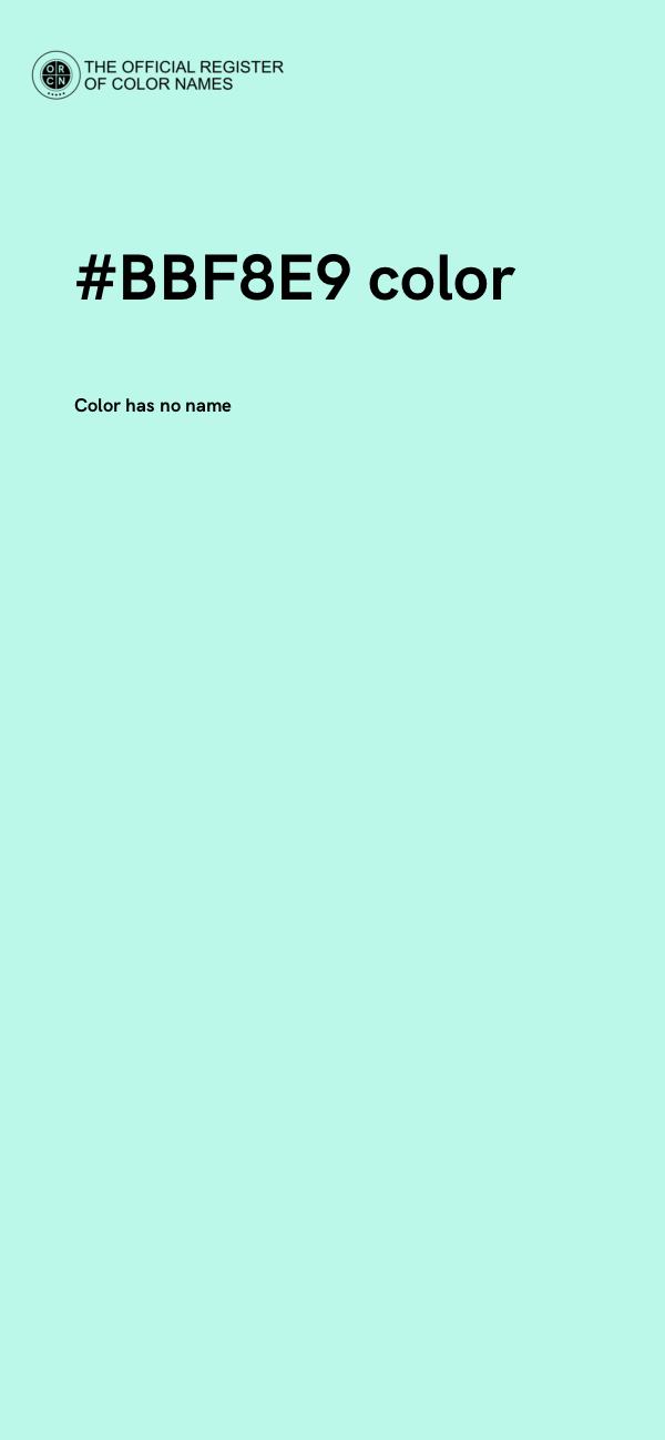#BBF8E9 color image
