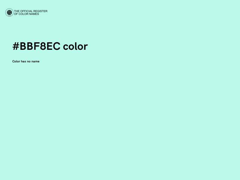 #BBF8EC color image
