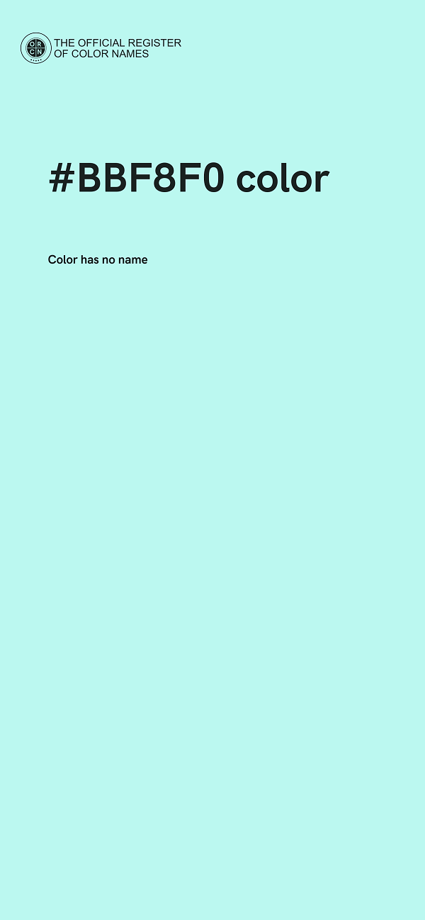 #BBF8F0 color image