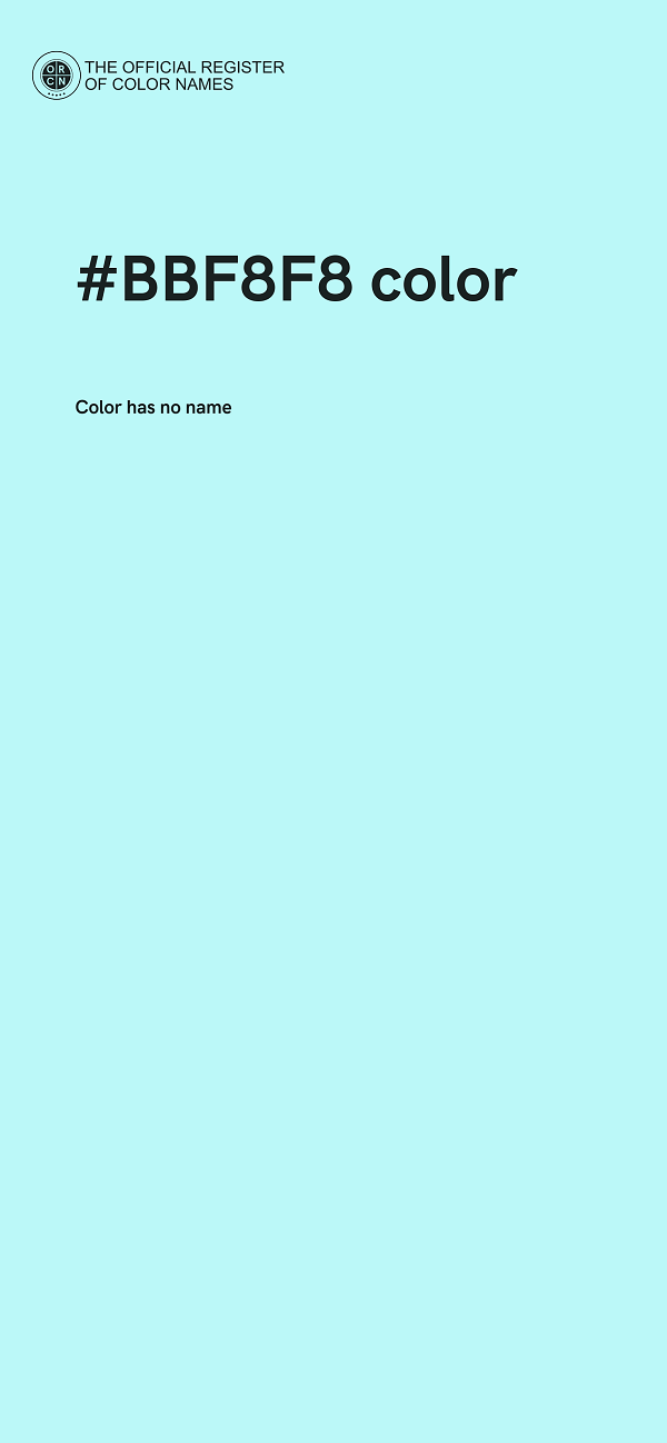 #BBF8F8 color image