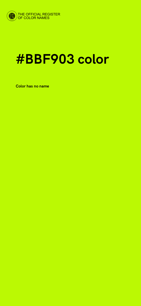 #BBF903 color image