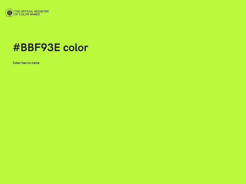 #BBF93E color image