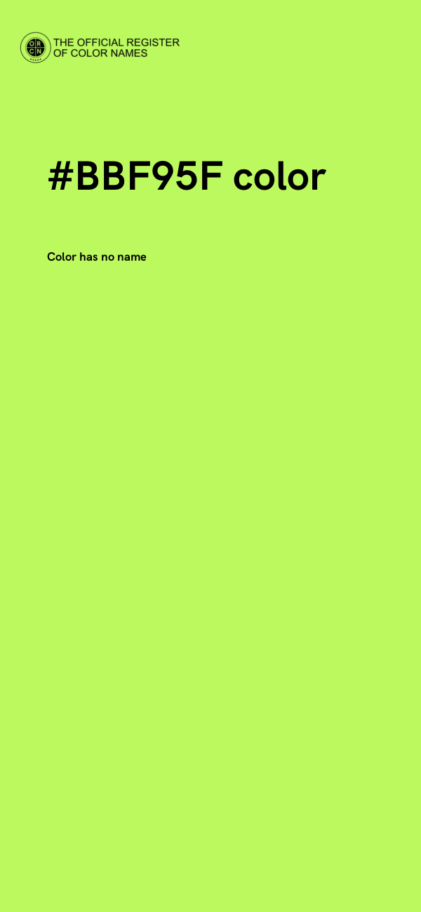 #BBF95F color image