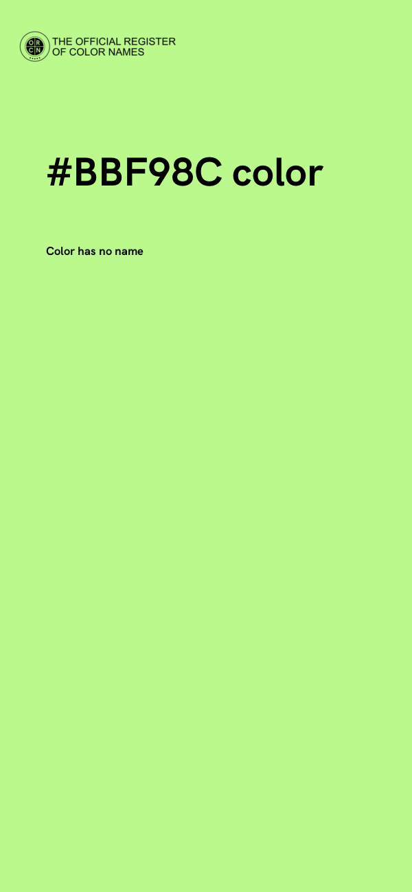 #BBF98C color image