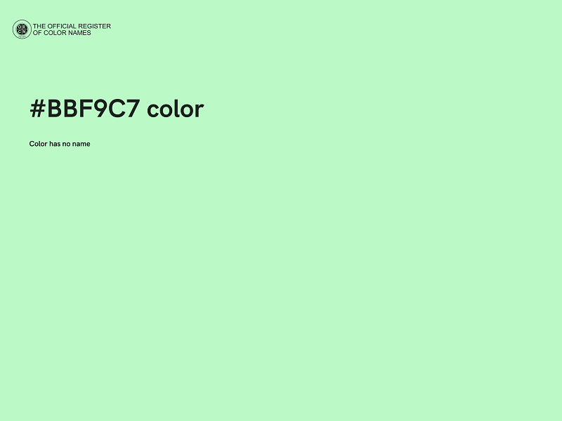 #BBF9C7 color image