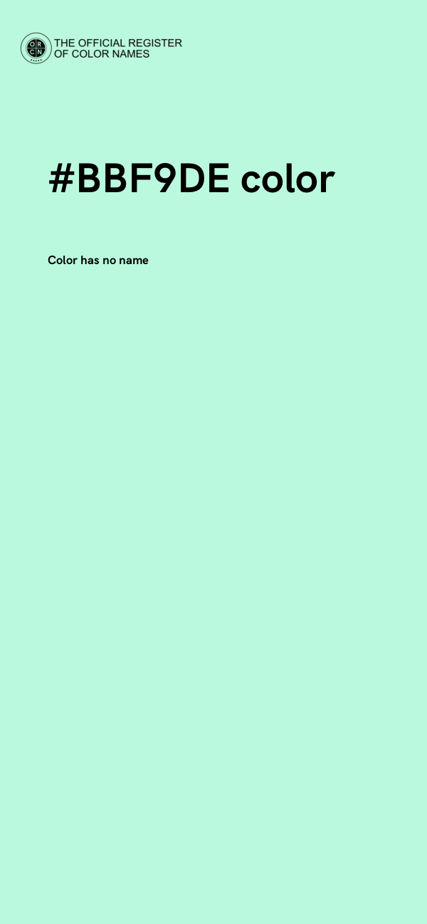 #BBF9DE color image