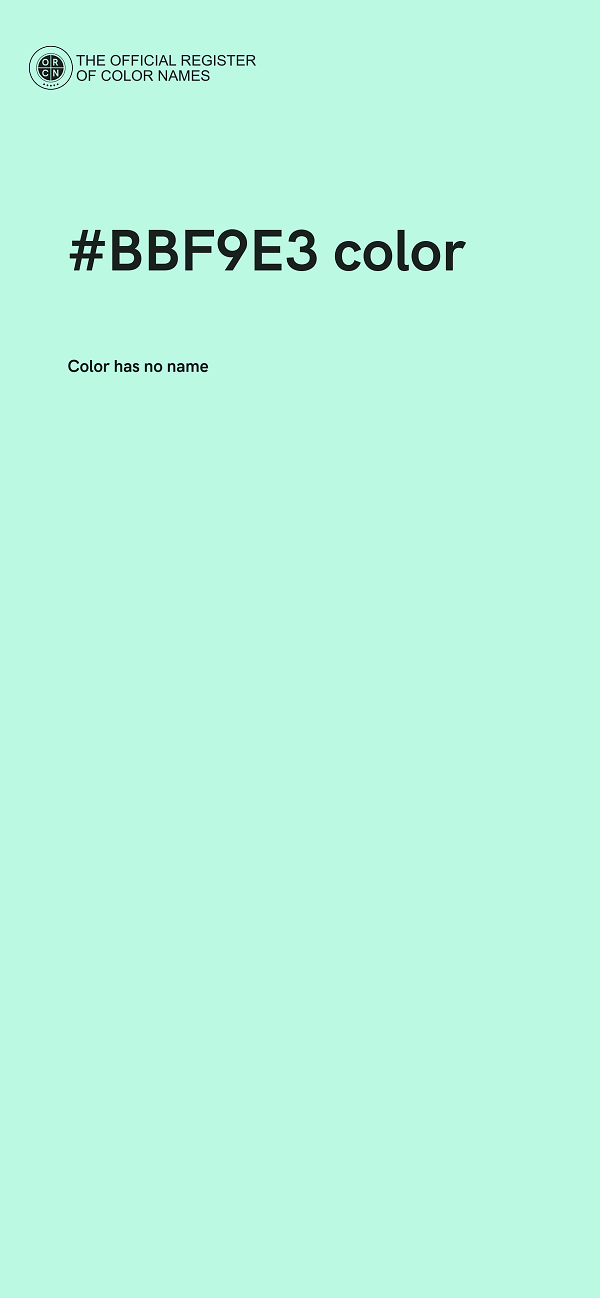 #BBF9E3 color image