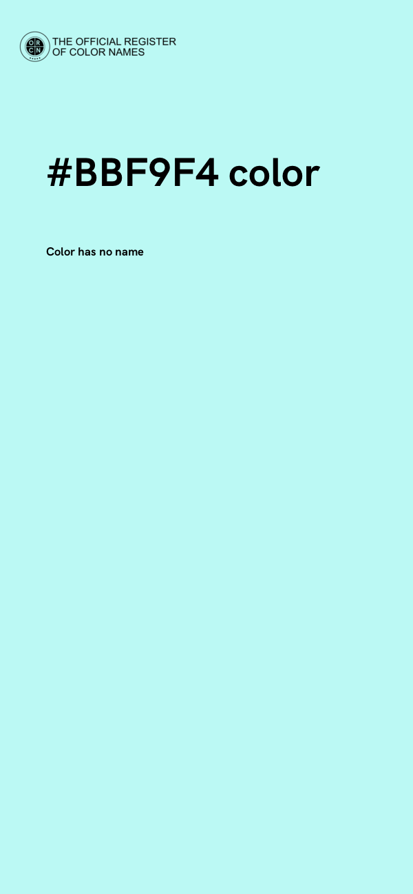 #BBF9F4 color image