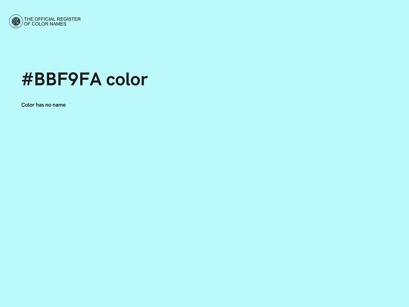 #BBF9FA color image