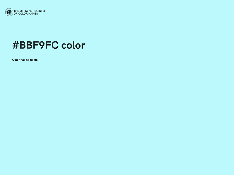 #BBF9FC color image