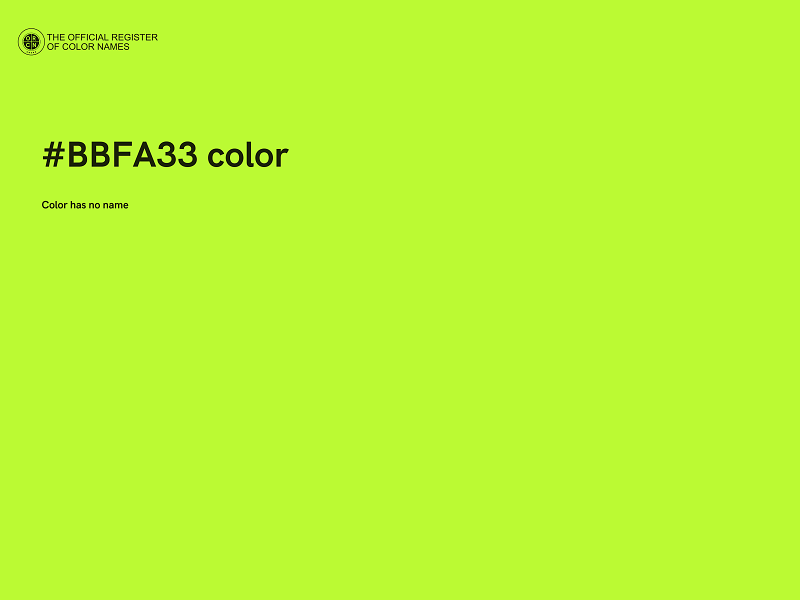 #BBFA33 color image