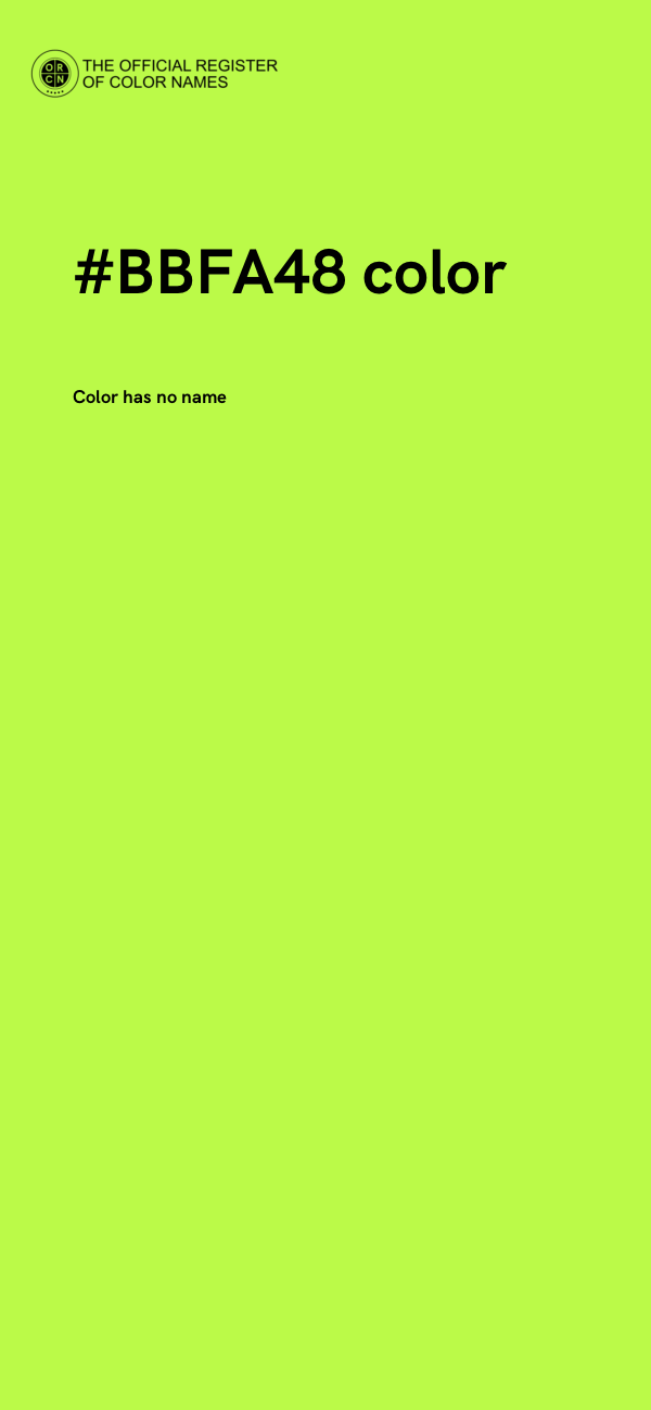 #BBFA48 color image