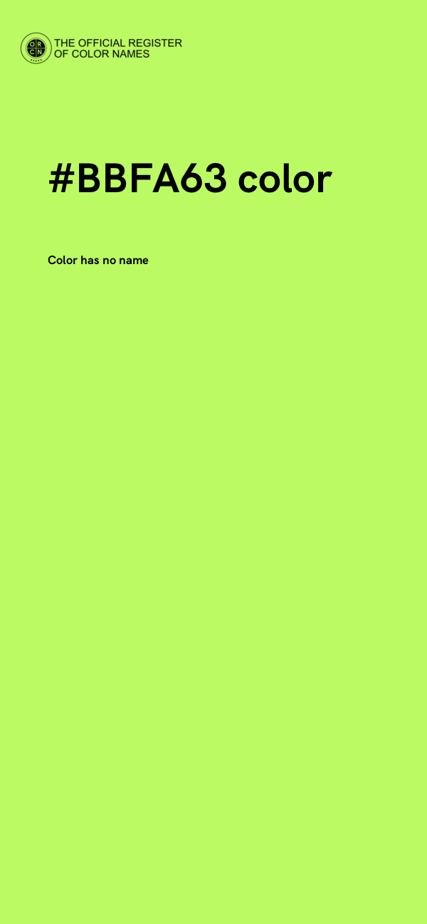 #BBFA63 color image