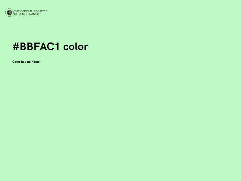 #BBFAC1 color image