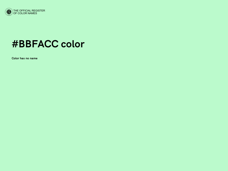 #BBFACC color image