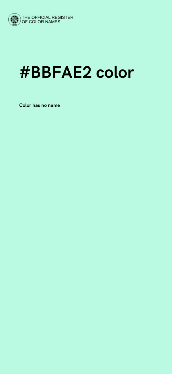 #BBFAE2 color image