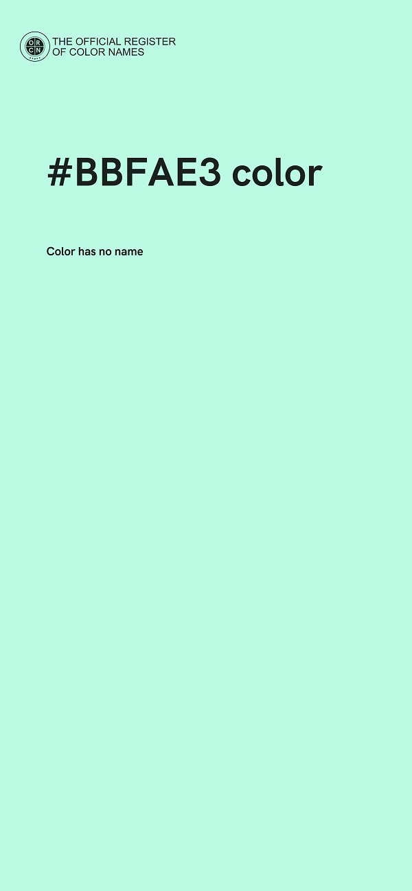#BBFAE3 color image