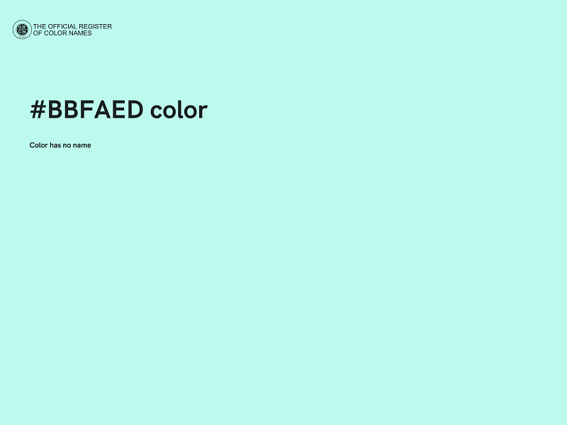 #BBFAED color image