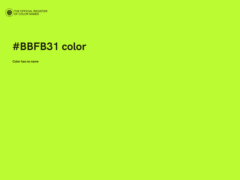 #BBFB31 color image