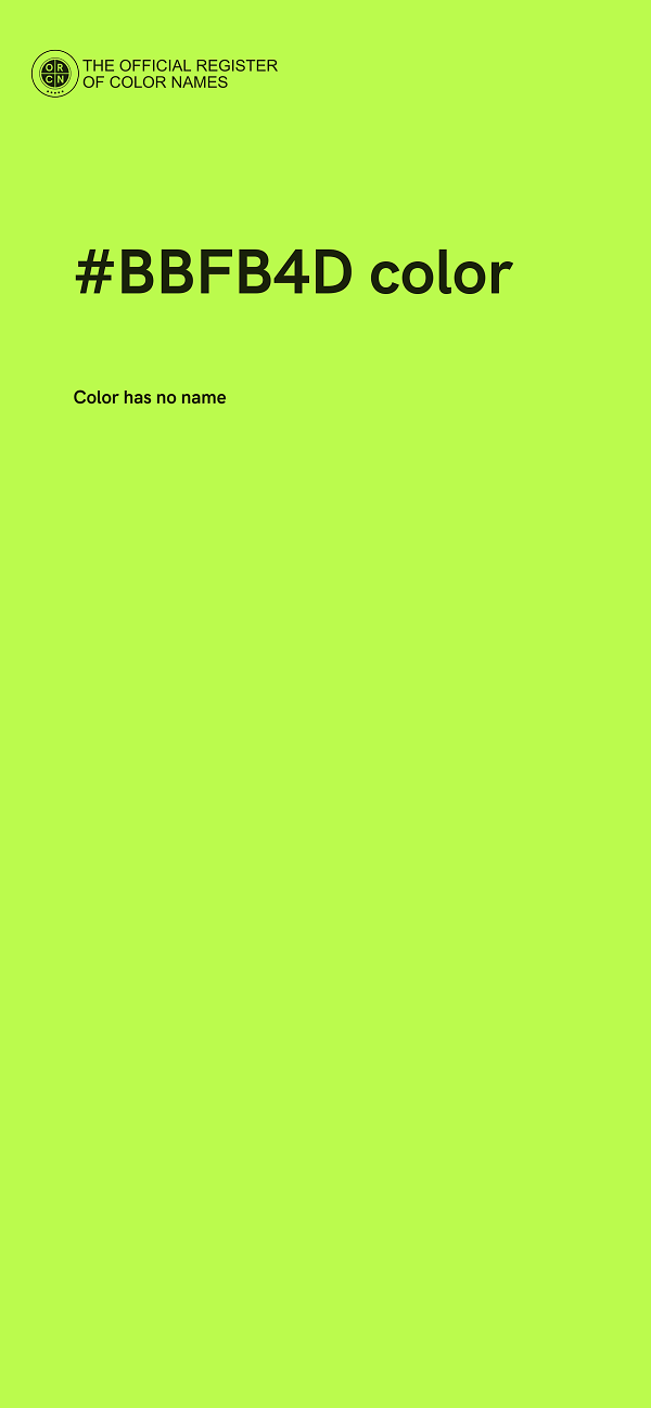 #BBFB4D color image