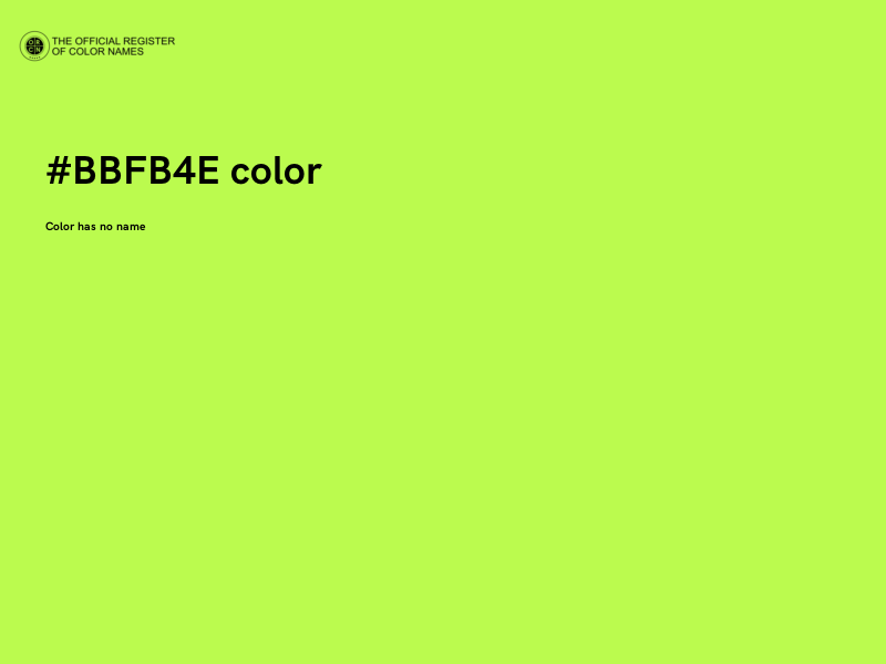 #BBFB4E color image