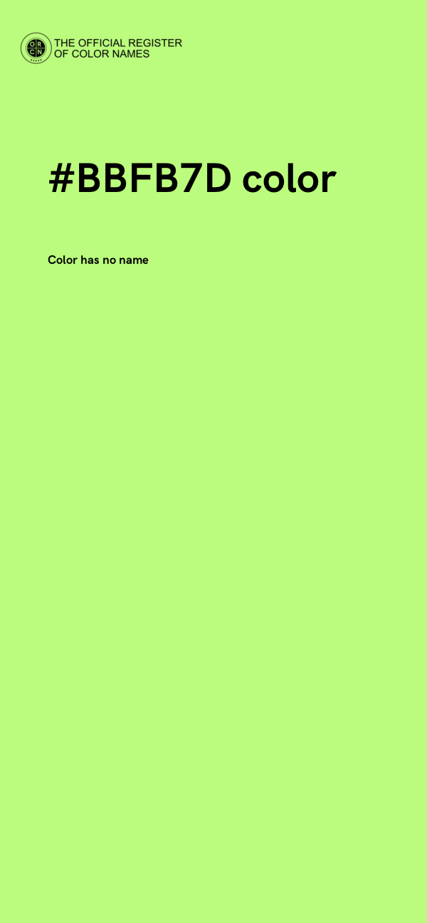 #BBFB7D color image