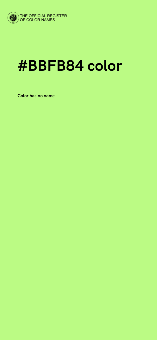 #BBFB84 color image
