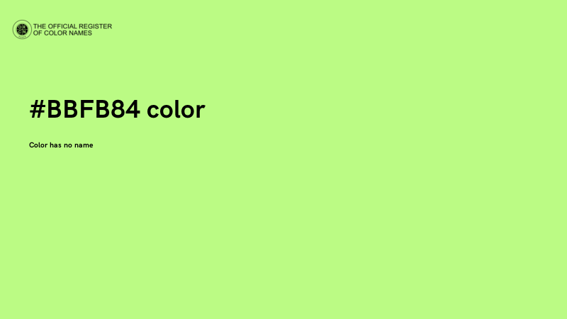 #BBFB84 color image