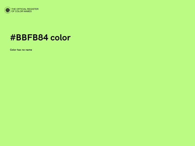 #BBFB84 color image