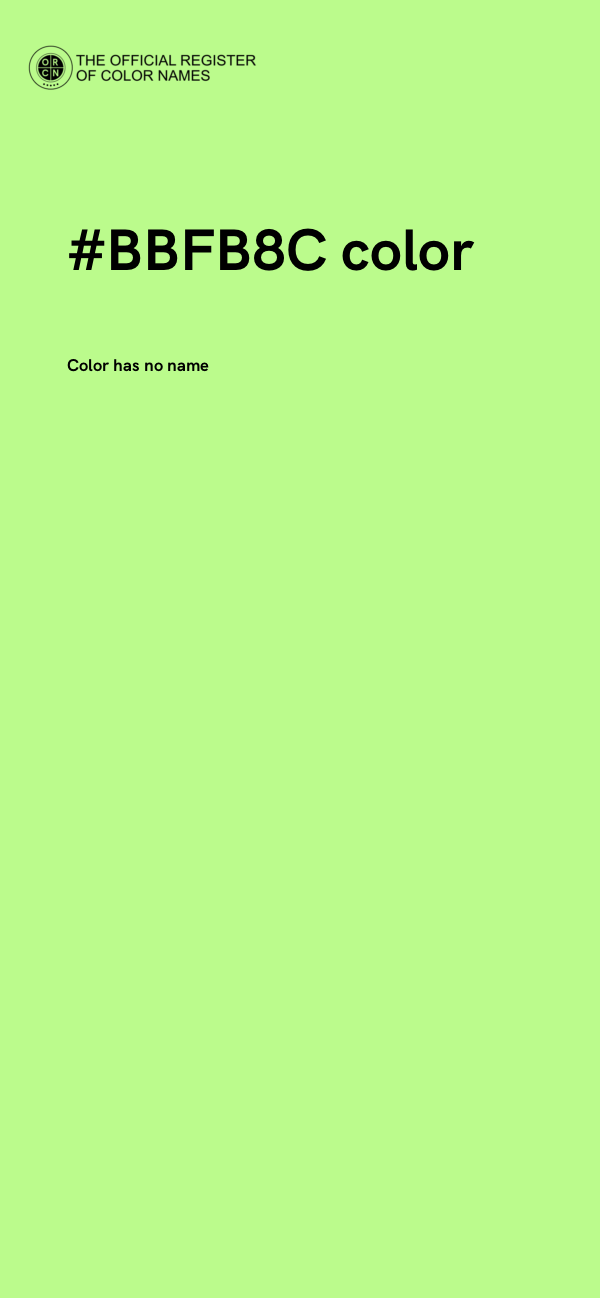 #BBFB8C color image