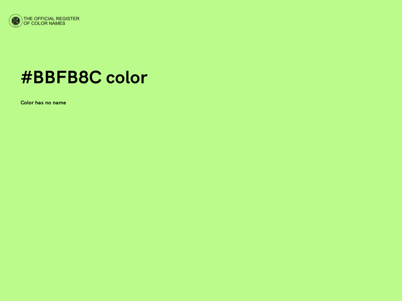 #BBFB8C color image