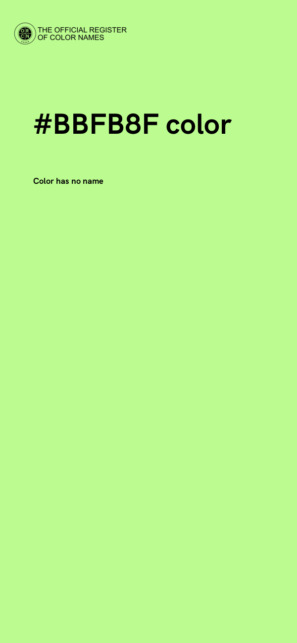 #BBFB8F color image