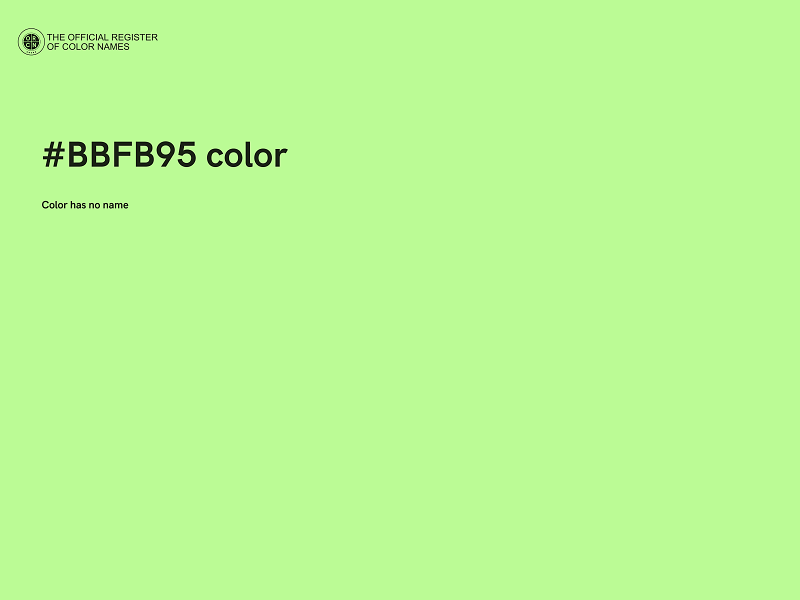#BBFB95 color image