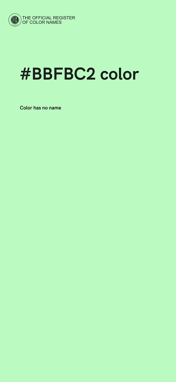 #BBFBC2 color image