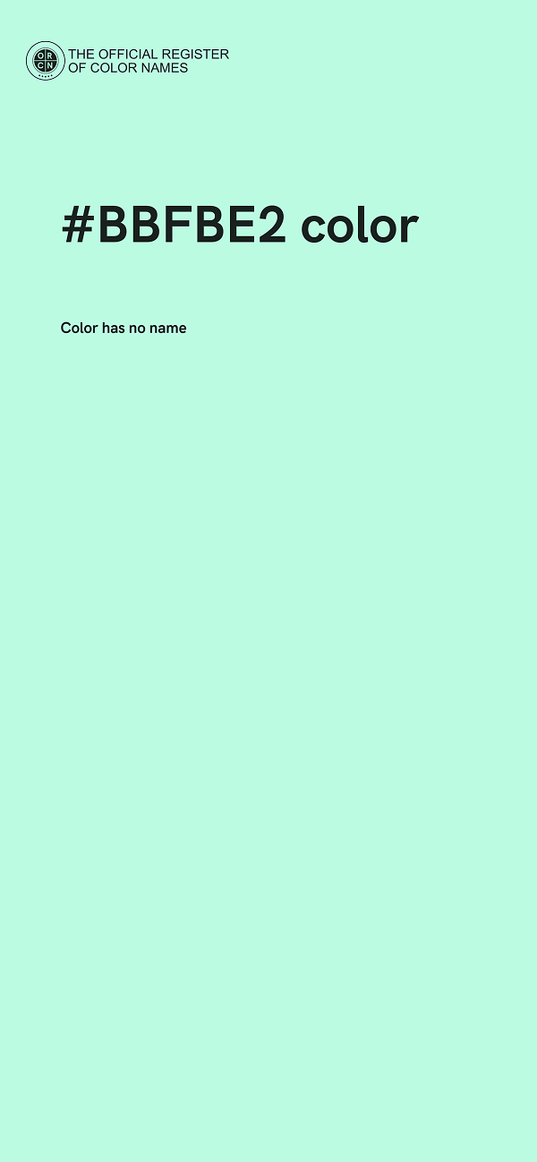 #BBFBE2 color image