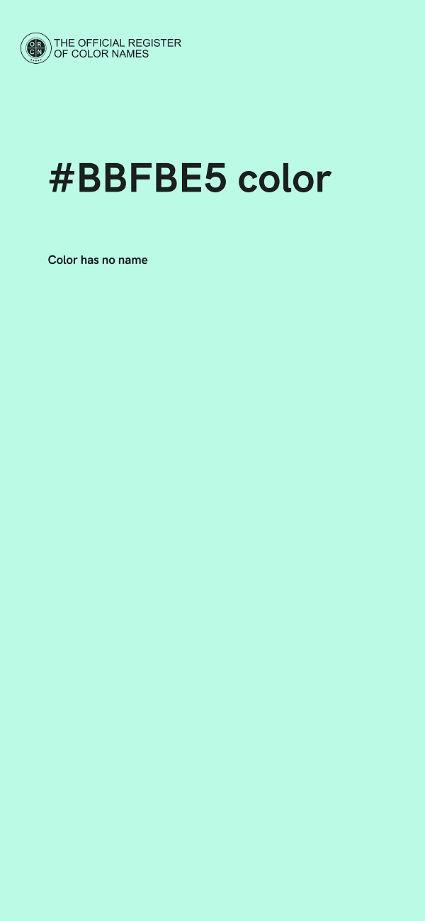 #BBFBE5 color image