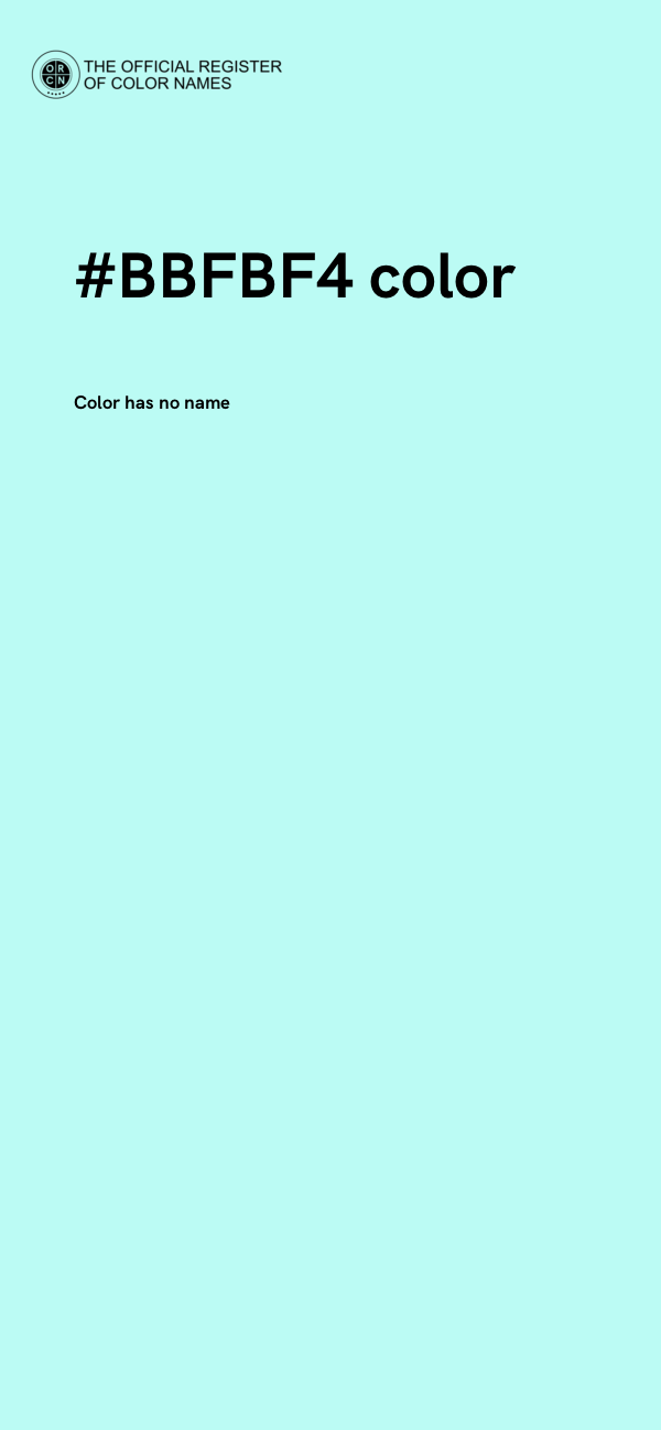 #BBFBF4 color image