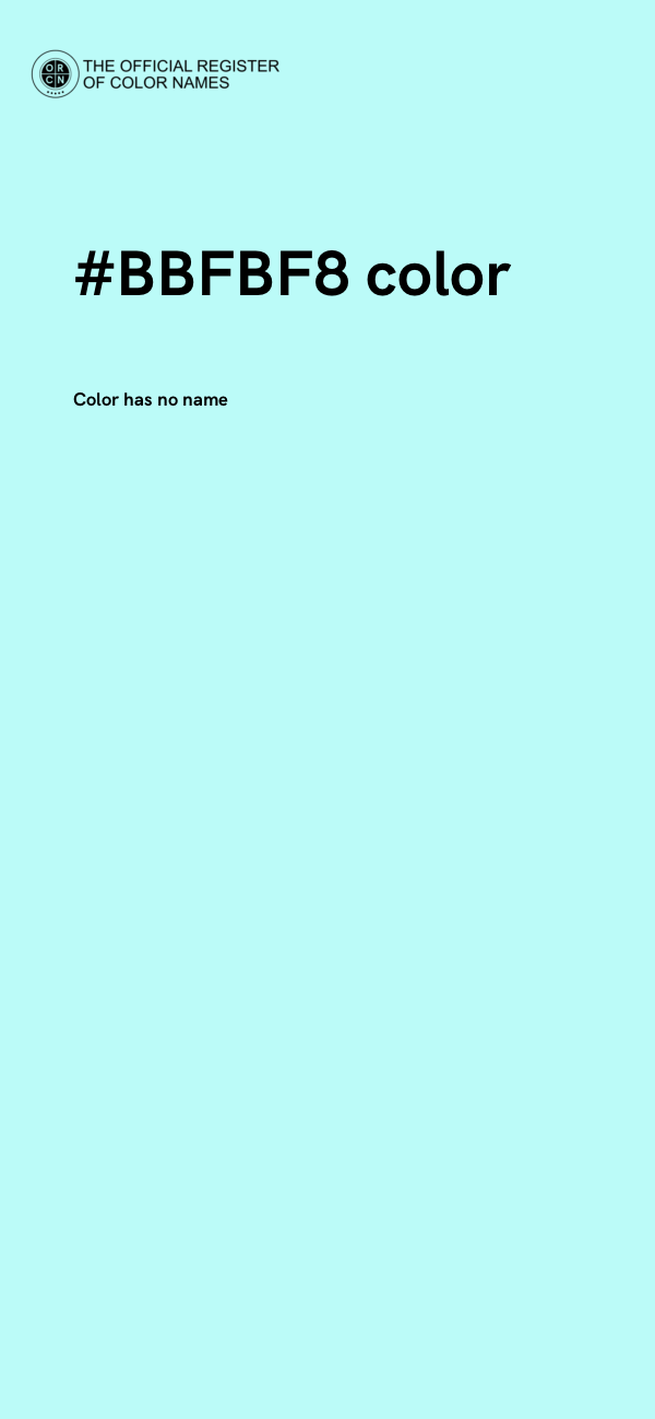 #BBFBF8 color image