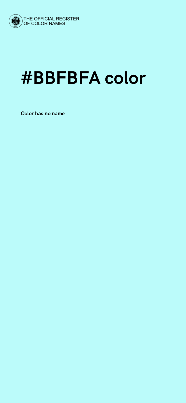 #BBFBFA color image