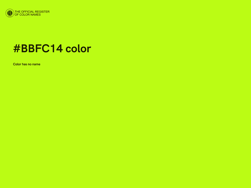 #BBFC14 color image