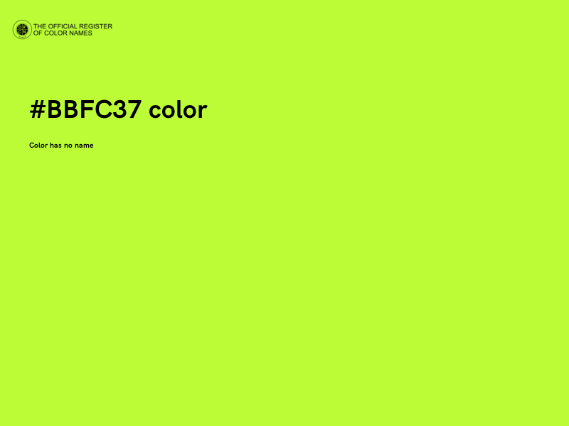 #BBFC37 color image