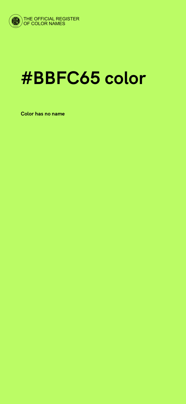 #BBFC65 color image