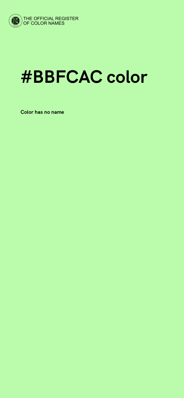 #BBFCAC color image