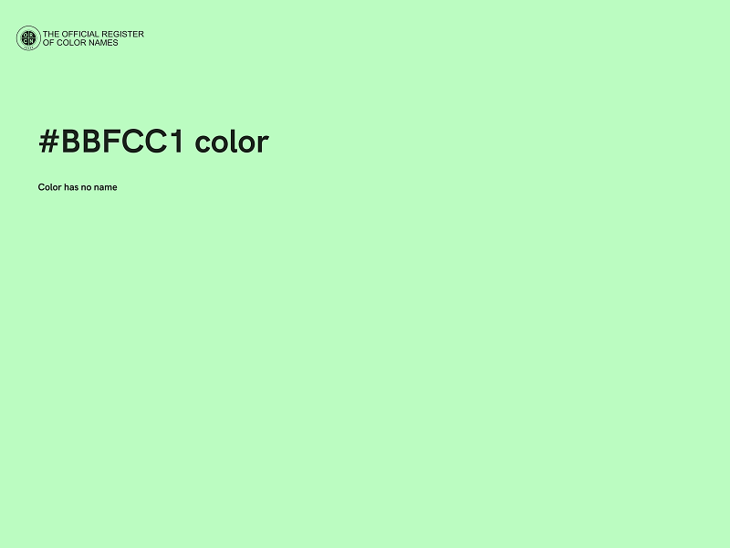 #BBFCC1 color image