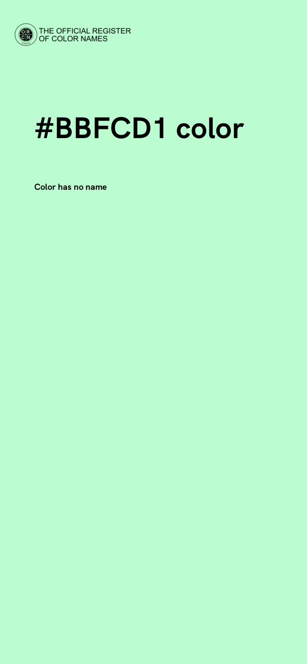 #BBFCD1 color image